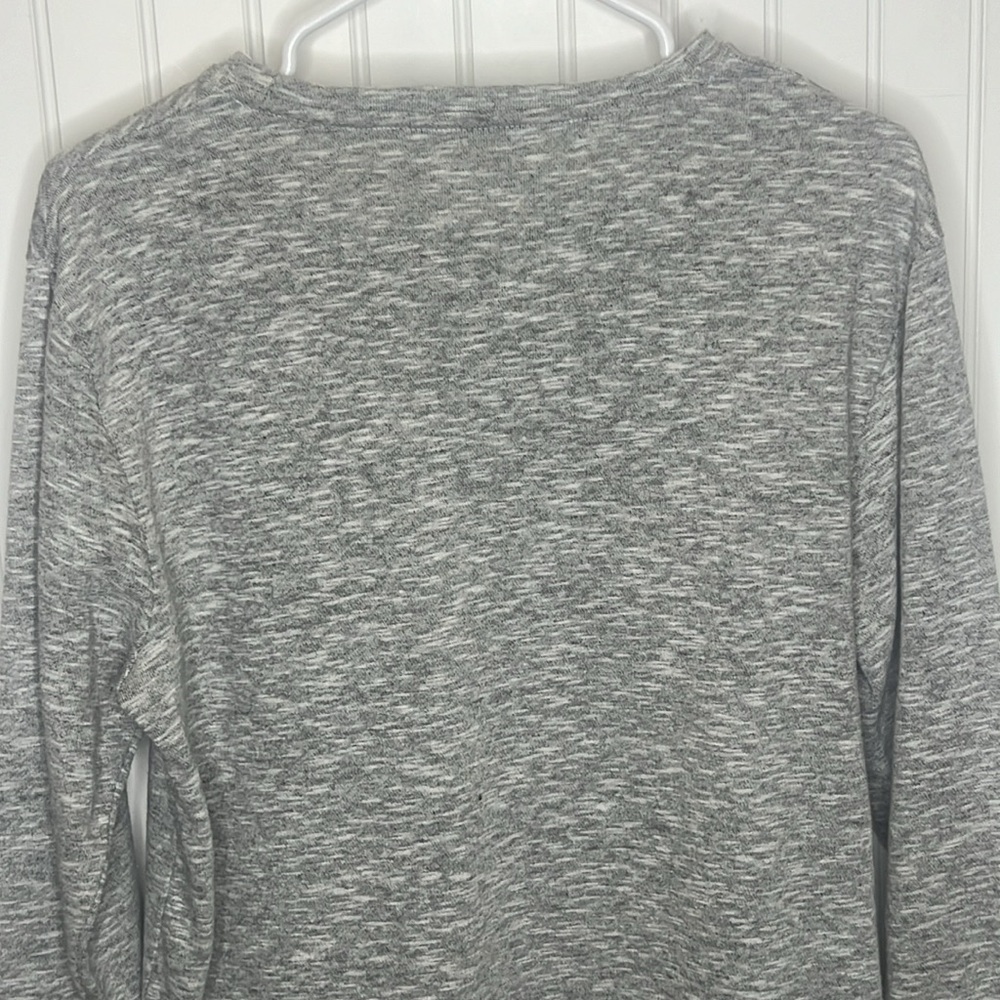 Lacoste Sleepwear Heather Gray Pajama Top Size Medium - Picture 7 of 13
